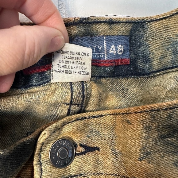 1738 Dynasty Men’s Tie Dyed Distressed Jeans Size 48 - Picture 6 of 13